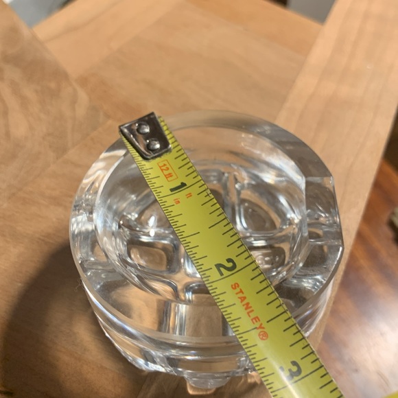 MIDCENTURY GLASS CRYSTAL ASHTRAY SCANDINAVIAN FINLAND - Picture 7 of 9